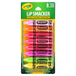 Lip Smacker, Crayola, набор бальзам для губ, 8 в упаковке, 4,0 г (0,14 унции) каждый