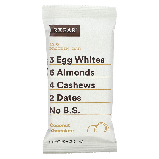 RXBAR, Протеиновые батончики, Кокос и шоколад, 12 батончиков, 1,83 унции (52 г) каждый