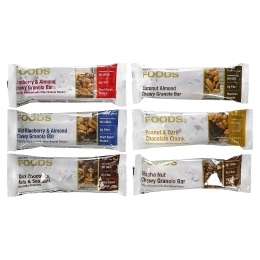 California Gold Nutrition, FOODS, батончики-снеки, ассорти вкусов, 12 батончиков по 40 г (1,4 унции)