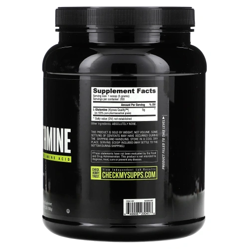 NutraBio, глутамин, чистая аминокислота, 1000 г (2,2 фунта)