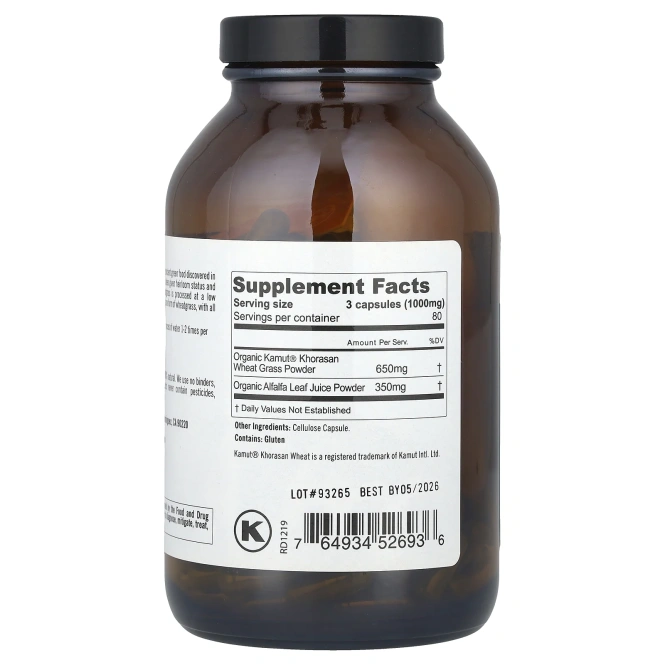 Pure Planet, Heirloom Wheatgrass, 240 вегетарианских капсул