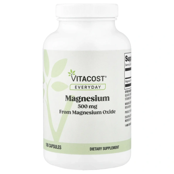 Vitacost, Everyday, магний, 500 мг, 180 капсул
