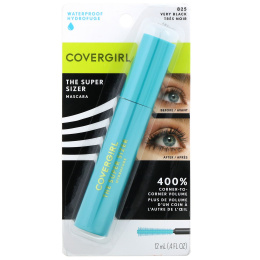 Covergirl, The Super Sizer, водостойкая тушь для ресниц, оттенок 825 «Насыщенный черный», 12 мл (0,4 жидк. унции)