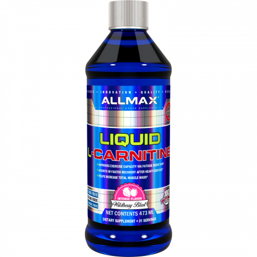 ALLMAX Nutrition, Жидкий L-карнитин с выраженным ароматом ежевики, 16 унций (473 мл)
