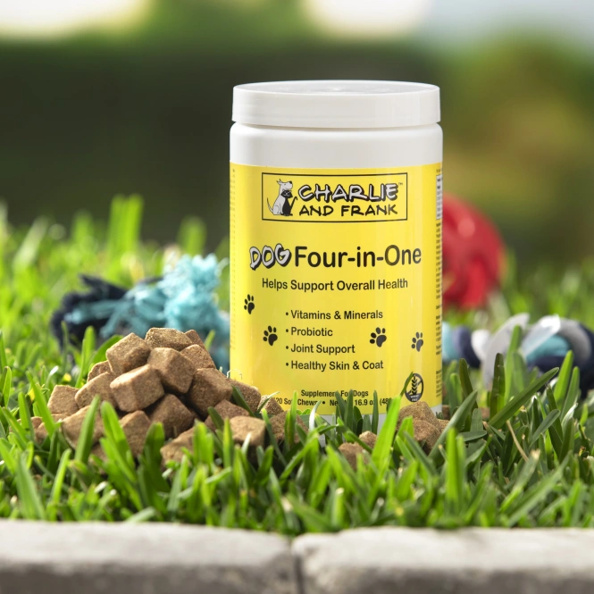 Charlie & Frank, Dog Four-in-One, 120 мягких жевательных таблеток