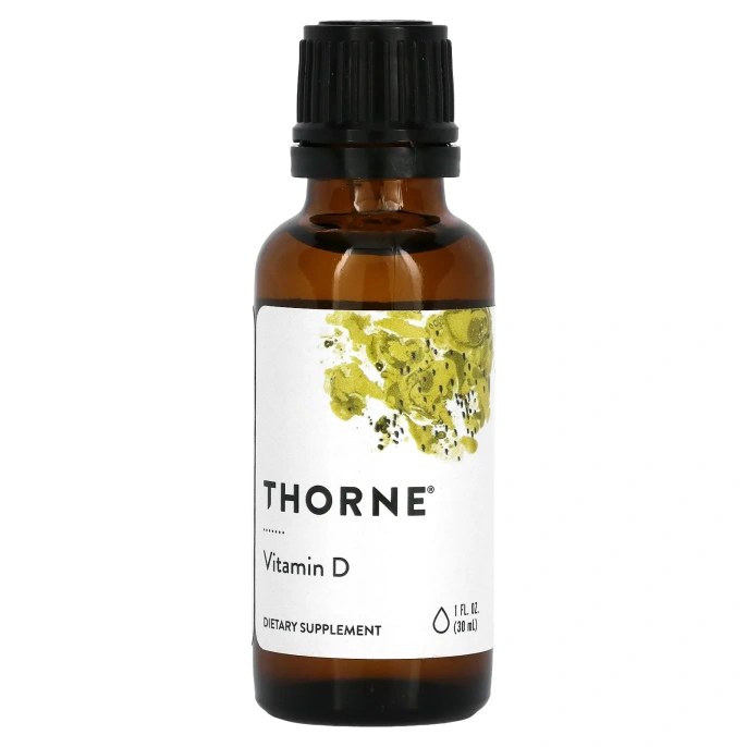 Витамин Д, Vitamin D, Thorne Research, 1 жидкая унция (30 мл)
