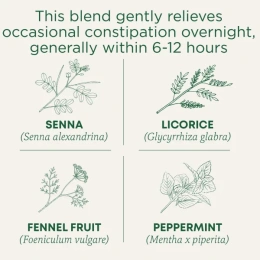 Traditional Medicinals, Organic Smooth Move®, перечная мята сенна, без кофеина, 16 упакованных чайных пакетиков, 32 г (1,13 унции)