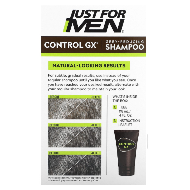 Just for Men, Control GX, шампунь для уменьшения седины, 118 мл (4 жидк. унц.)
