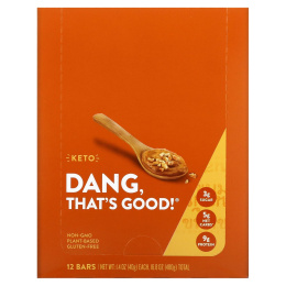Dang, Keto Bar, Peanut Butter, 12 Bars, 1.4 oz (40 g) Each