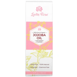 Leven Rose, 100% чистое и органическое масло жожоба, 4 унции (118 мл)