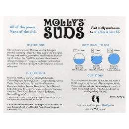 Molly's Suds, моющее средство для стирки, ультраконцентрированный, перечная мята, 35 шт.