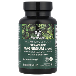 PlantFusion, Vegan SeaWater Magnesium, 60 органических веганских капсул