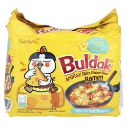 Buldak, Buldak жареный рамэн, искусственная пряная курица, сыр, 5 пакетиков по 140 г (4,94 унции)
