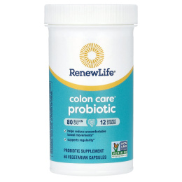 Renew Life, Ultimate Flora Colon Care Probiotic, 80 млрд КОЕ, 60 вегетарианских капсул