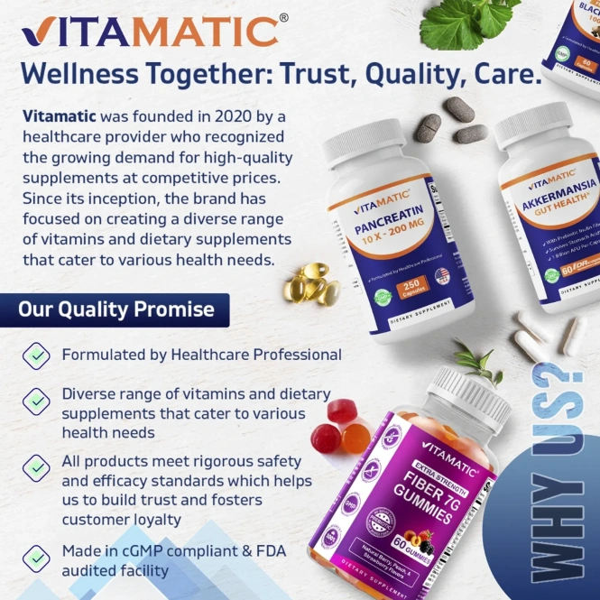 Vitamatic, панкреатин, 250 капсул