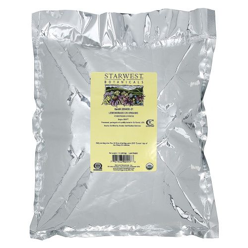 Starwest Botanicals, Органический лемонграсс, измельченный и просеянный, 1 фунт (453,6 г)