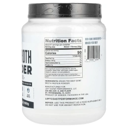 Left Coast Performance, Bone Broth Powder, говядина, 908 г (32 унции)