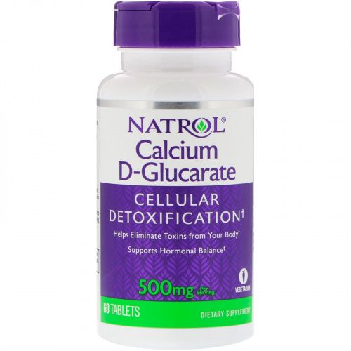 Natrol, Кальция D-глюкарат, 500 мг, 60 таблеток