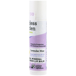 Goddess Garden, Organics, Natural Mineral Sunscreen Lip Balm, SPF 30, Lavender Mint, 0.15 oz (4 g)