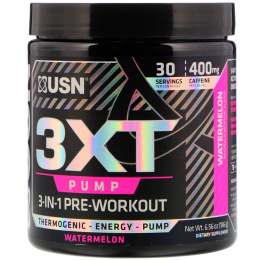 USN, 3XT-Pump 3-In-1 Pre-Workout, Watermelon, 6.56 oz (186 g)
