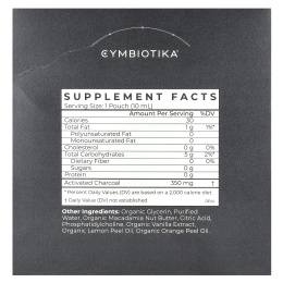 Cymbiotika, Активированный уголь, лимонный крем, 26 пакетиков по 10 мл (0,3 жидк. Унции)