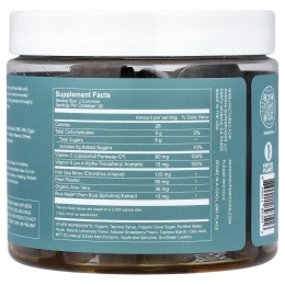 Akasha Superfoods, Glow, порошок из морского мха и жемчуга, со вкусом клубничного лимонада, 60 жевательных таблеток