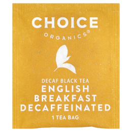 Choice Organic Teas, черный чай, «английский завтрак», без кофеина, 16 чайных пакетиков, 32 г (1,12 унции)
