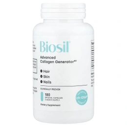 Biosil, генератор коллагена® улучшенный источник коллагена, 180 оригинальных капсул