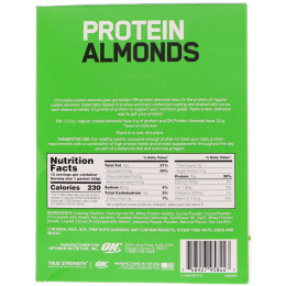 Optimum Nutrition, Богатый белком миндаль, Шоколад и халапеньо, 12 пакетов, 1,5 унц. (43 г) каждый