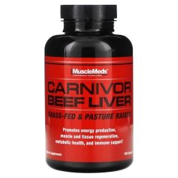 MuscleMeds, Carnivor, говяжья печень, 180 капсул
