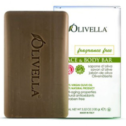 Olivella, Неароматизированное мыло для лица и тела, 3,52 унции (100 г)