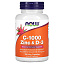 NOW Foods, Цинк C-1000 и D-3, 100 растительных капсул