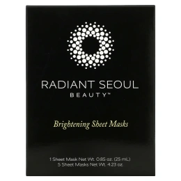 Radiant Seoul, осветляющая тканевая маска, 5 шт. по 25 мл (0,85 унции)
