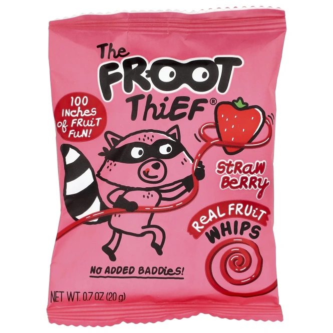 The Froot Thief, Real Fruit Whips, клубника, 5 пакетиков по 20 г (0,7 унции)