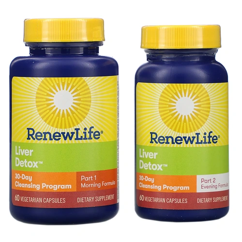 Renew Life, Targeted, Liver Detox, Organ Cleansing Program, 120 Veggie Caps, 2 Bottles, 30-Day Program