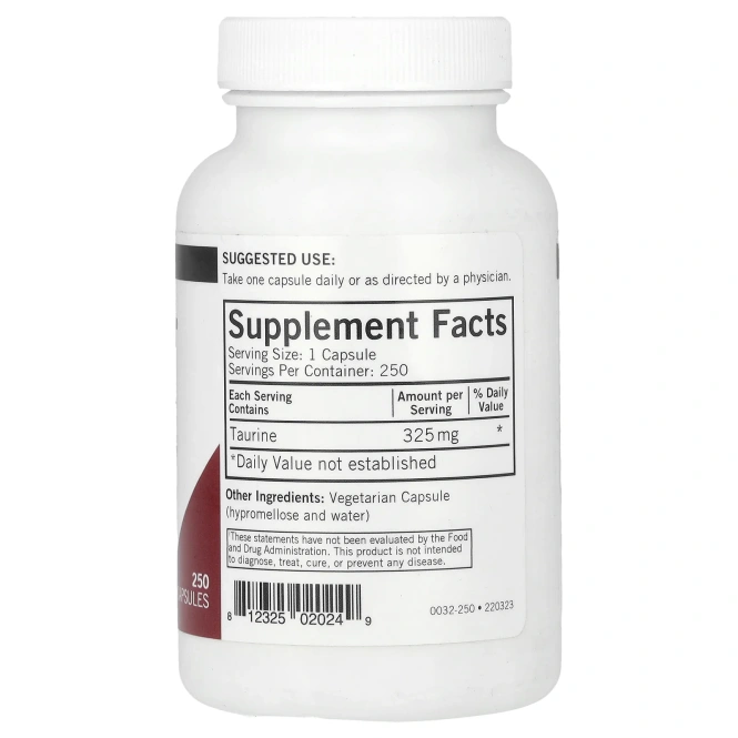 Kirkman Labs, L-таурин, 325 мг, 250 капсул