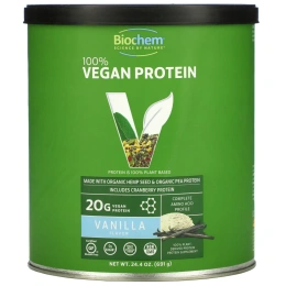 Biochem, 100% Vegan Protein, Vanilla Flavor, 22.8 oz (648 g)