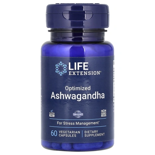 Life Extension, Оптимизированный экстракт ашвагандха, 60 капсул