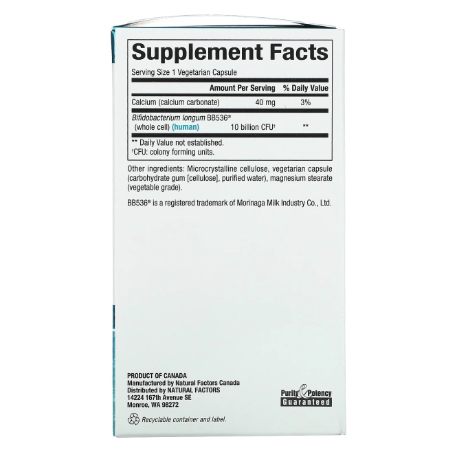 Natural Factors, Travel Biotic BB536, 30 вегетарианских капсул