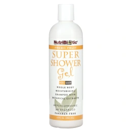 NutriBiotic, Супер гель для душа, свежие фрукты, без мыла, 12 жидких унций (355 мл)