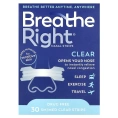 Breathe Right, Полоски для носа, средние / средние, прозрачные, 30 полосок