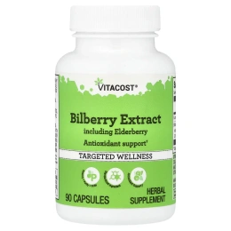Vitacost, Bilberry Extract Including Elderberry, 90 Capsules