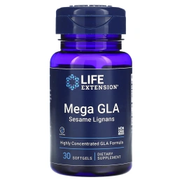 Life Extension, Mega GLA, добавка с ГЛК и кунжутными лигнанами, 30 мягких таблеток