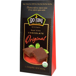Go Raw, Настоящий живой шоколад, Оригинальный продукт, 6 плиток, 0,3 унции (8,5 г) каждая