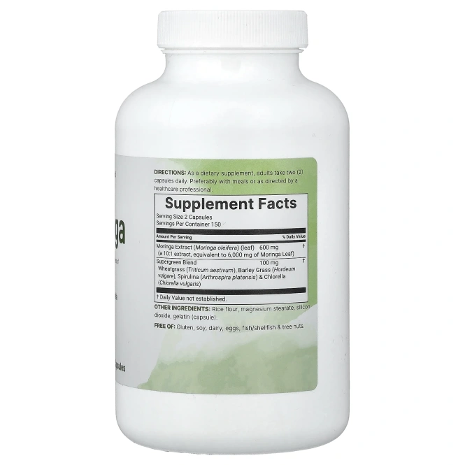 Micro Ingredients, моринга, 300 капсул
