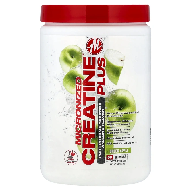 Metabolic Nutrition, Micronized Creatine Plus™, со вкусом зеленого яблока, 420 г