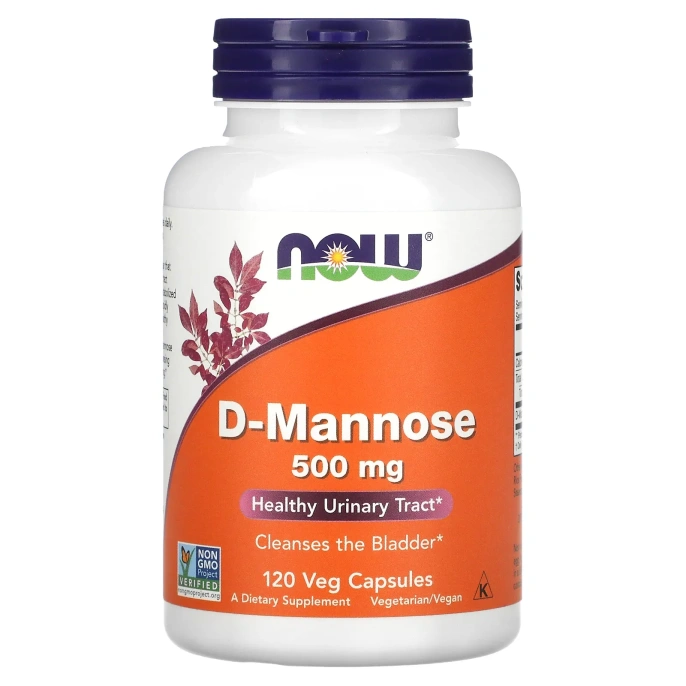 NOW D-Mannose 500 мг, 120 капс.
