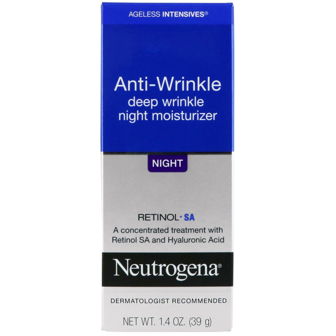 Neutrogena, Ночной увлажняющий крем от глубоких морщин, Ночь, 1,4 унции (39 г)