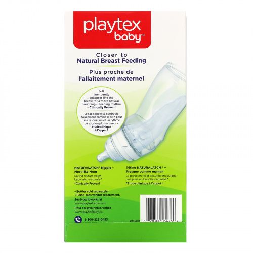 Playtex Baby, Playtex Baby,  Closer to Natural Breast Feeding, Nurser Drop-Ins Liners, 50 Pre-Sterilized Liners, 8-10 oz (236-300 ml)