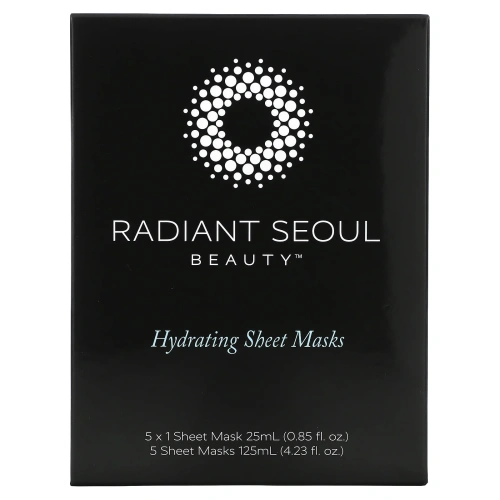 Radiant Seoul, увлажняющая тканевая маска, 5 шт. по 25 мл (0,85 унции)